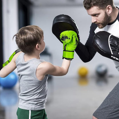 Kids Boxing Glove 6oz 8oz, Youth, Boys and Girls Training Sparring Gloves for Punching Bag, Kickboxing, Muay Thai, MMA, Gift for Age 6-15 Years