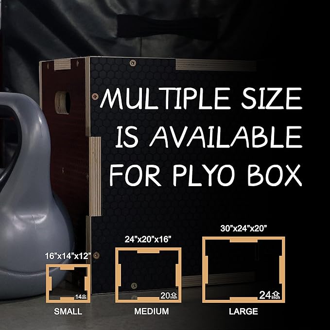Signature Fitness 3 in 1 Non-Slip Wooden Plyo