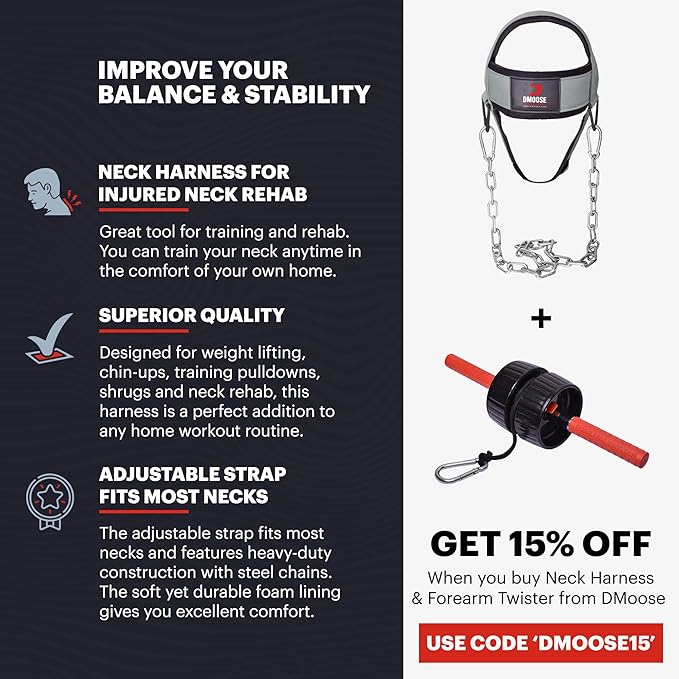 DMoose Fitness Neck Harness 30" Heavy