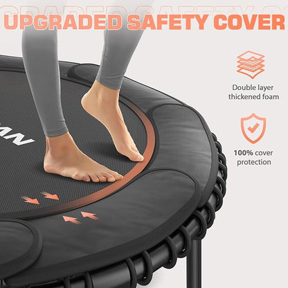 BCAN 450/550 LBS Foldable Mini Trampoline 40"/48"/50" Fitness