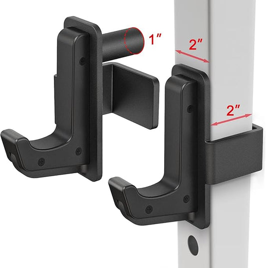 SELEWARE Solid Steel J Hooks for 2" x 2" or 3" x 3" Tube 1" or 5/8" Hole 2