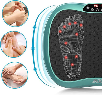 AXV Vibration Plate Exercise Machine Whole Body Workout Portable Mini Vibrate Fitness Platform Lymphatic Drainage Machine for Weight Loss Shaping Toning Wellness Home Gyms Workout (Mini)