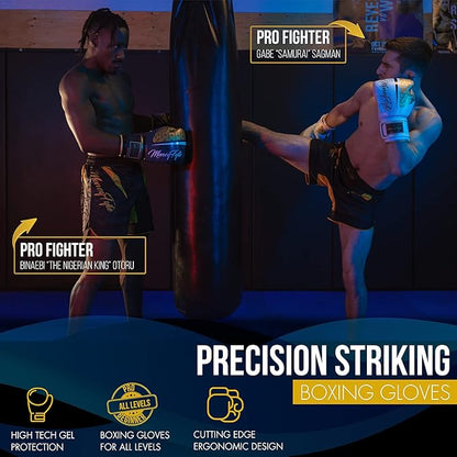 Boxing Gloves for Men & Women - Boxing, Kickboxing, Muay Thai, MMA, Training & Sparring - Punching Bag & Heavy Bag Gloves - MoneyFyte