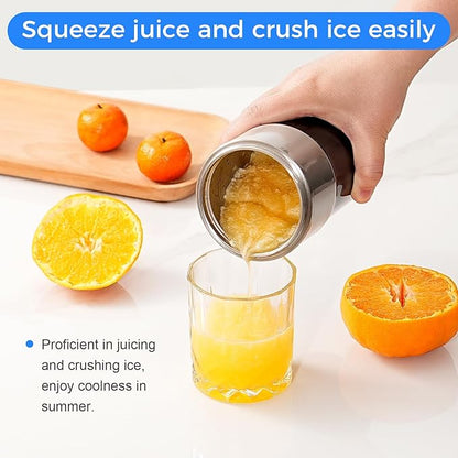 Flip Portable Blender，protein shaker，for-Smoothies, Shakes, Juicing,Egg white Powder，with Insulated Cup, USB Charging, Easy to Clean ，Black.