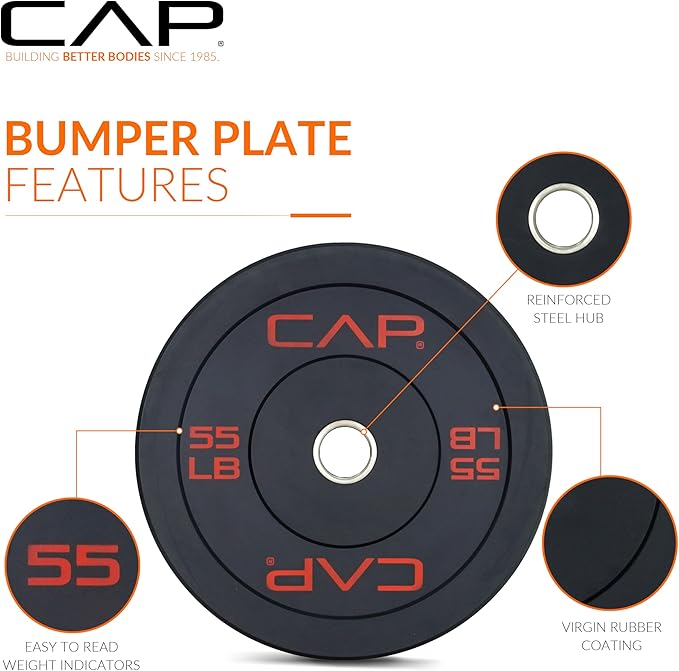 CAP Barbell Rubber Olympic Bumper Plate