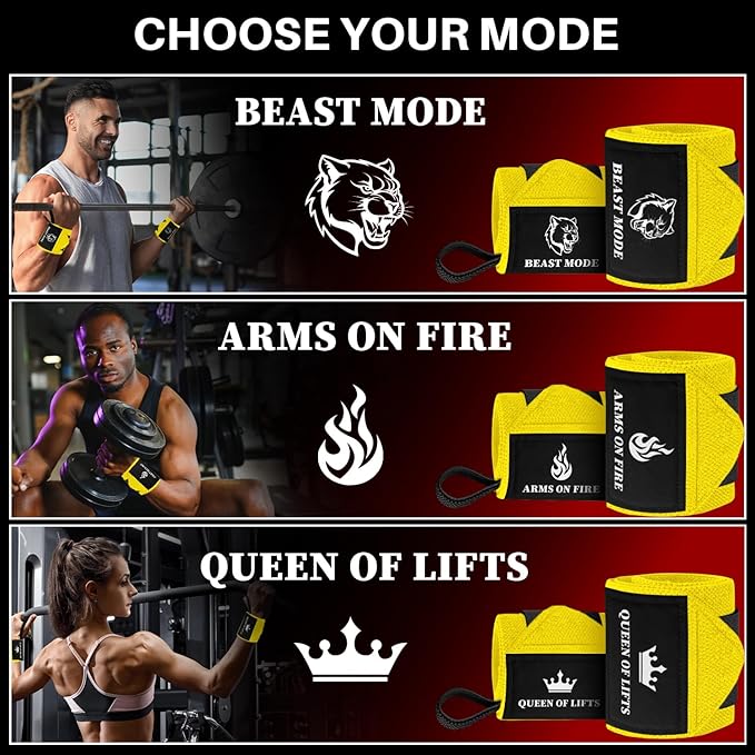 TECEUM Weightlifting 18" & 12" Wrist Wraps with Thumb Loop – Heavy Duty Wrist Workout Braces for Men and Women – Ideal for Powerlifting, Strength Training, Bodybuilding