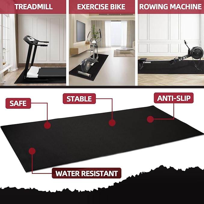 Signature Fitness High Density Home Gym Treadmill Exercise 1/4" Thick,