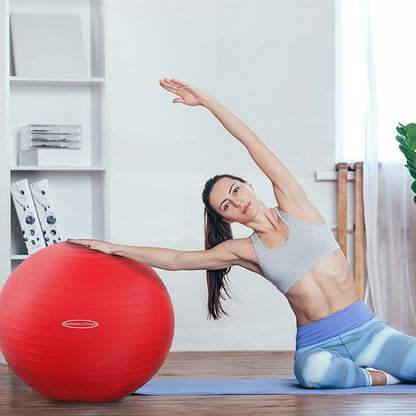 Anti-Burst and Slip Resistant Exercise Ball Yoga Ball 2,000-Pound Capacity,