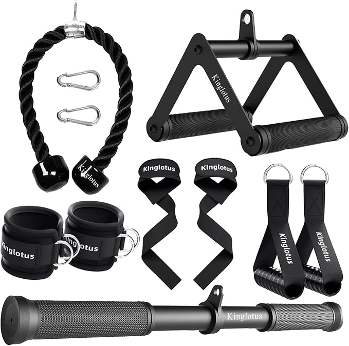 Kinglotus Cable Machine Attachments for Home Gym,Triceps Pull Down Accessories,LAT Pull Down Attachment。