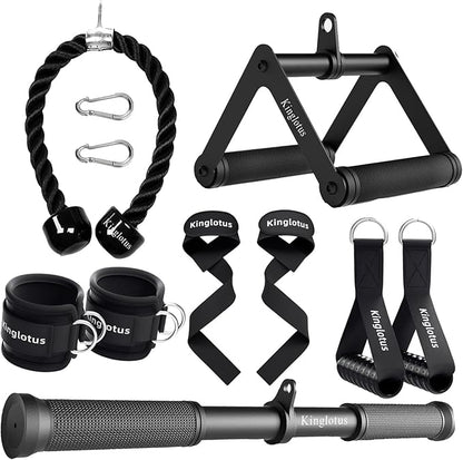 Kinglotus Cable Machine Attachments for Home Gym,Triceps Pull Down Accessories,LAT Pull Down Attachment。