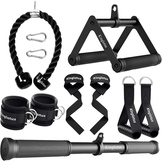 Kinglotus Cable Machine Attachments for Home Gym,Triceps Pull Down Accessories,LAT Pull Down Attachment。