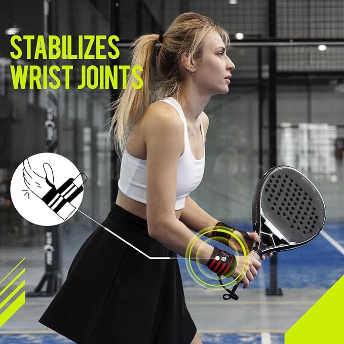 Slim Panda Weightlifting Wrist Wraps- Upgraded Wrist Support with Heavy Duty Thumb Loop for Powerlifting, Bodybuilding, and Weight Lifting Men & Women