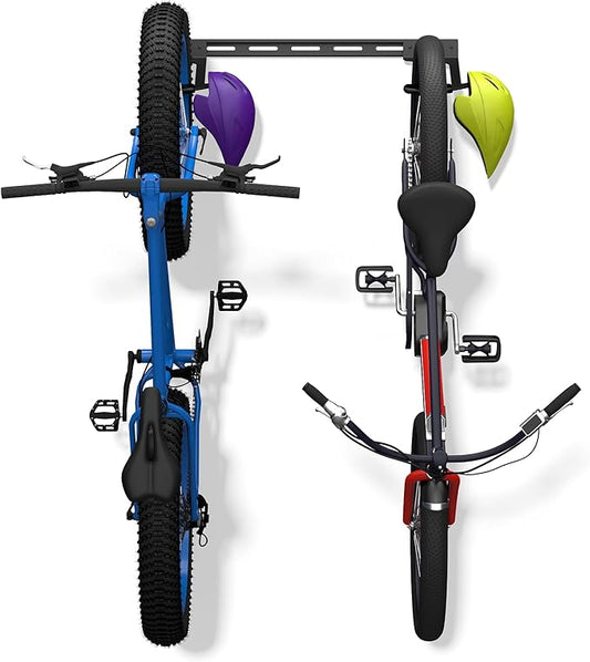 Koova Wall Mount Bike Rack | Steel Bike Mount | Adjustable Hangers | Easy Mount | USA Made