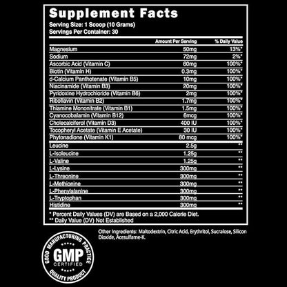 Steel Supplements | High Performance BCAA EAA Powder | Promotes Lean Muscle Growth and Workout Endurance | 2:1:1 Ratio to Recover Muscle Faster 30 Servings. (Watermelon)