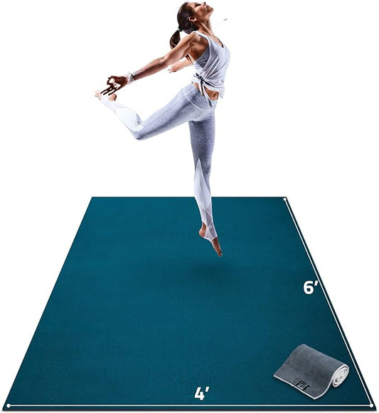 Gorilla Mats Premium Large Yoga Mat – 6' 4' x 8mm Extra