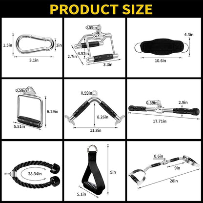 Cable Machine Attachment LAT Pulldown Attachments Cable Machine Accessories for Home Gym