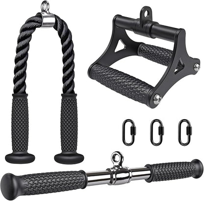 Kipika Tricep Pull Down Attachment, Cable Machine Accessories for Home Gym, Cable Machine Attachments Pulley System Gym, LAT Pull Down Attachment Weight Fitness