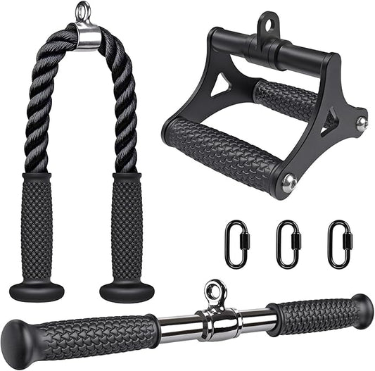 Kipika Tricep Pull Down Attachment, Cable Machine Accessories for Home Gym, Cable Machine Attachments Pulley System Gym, LAT Pull Down Attachment Weight Fitness