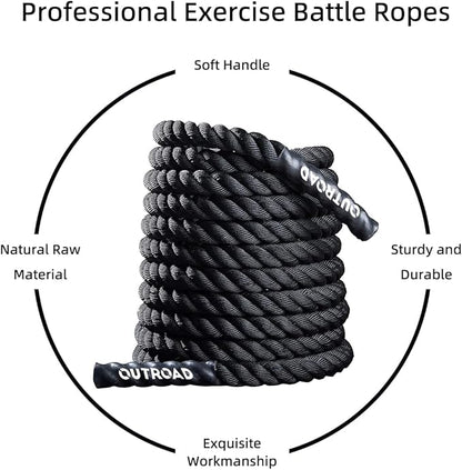 Outroad Battle Rope 1.5" Diameter 30ft Poly