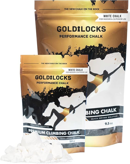 Goldilocks Chunky Chalk for Rock Climbing, Crossfit, Weight Training, Gymnastics, & More - White, Pink, & Stone