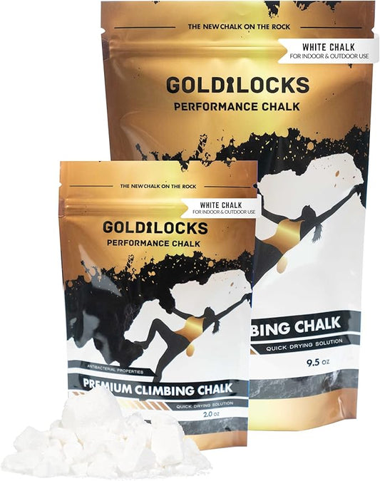 Goldilocks Chunky Chalk for Rock Climbing, Crossfit, Weight Training, Gymnastics, & More - White, Pink, & Stone