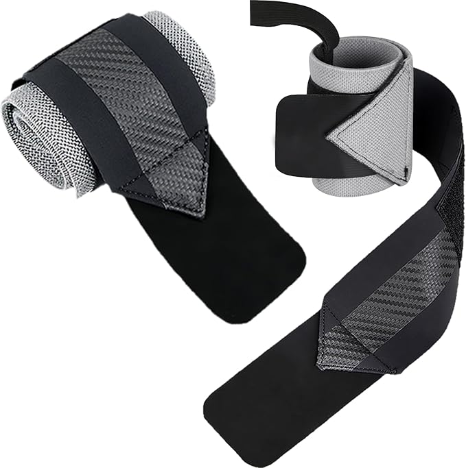 Jaffick Double-Layer Reinforced Wrist Wraps for Weightlifting - Men & Women, Thumb Loop Design for Powerlifting, Crossfit, Bodybuilding, Deadlifting - Fits Both Hands