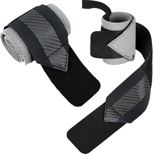 Jaffick Double-Layer Reinforced Wrist Wraps for Weightlifting - Men & Women, Thumb Loop Design for Powerlifting, Crossfit, Bodybuilding, Deadlifting - Fits Both Hands