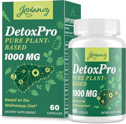 2000 MG Plant-Based Detox Cleanse – Natural Toxin Flush for Liver, Gut & Colon – Antioxidant & Digestive Support – Fast-Acting Detox Complex for Women & Men – 60 Capsules