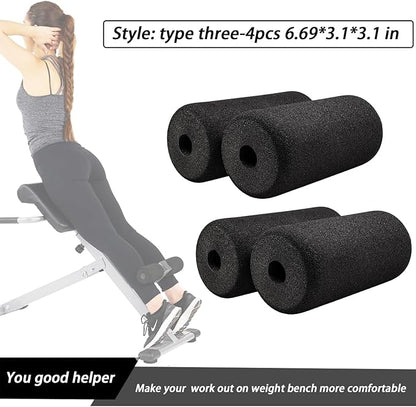 Protective Pads Cushion (6.69*3.1*3.1 in), Soft Foam Padding Sponge Rollers for for Exercise Equipment，Workout Machine-Sit ups, Barbell Bench