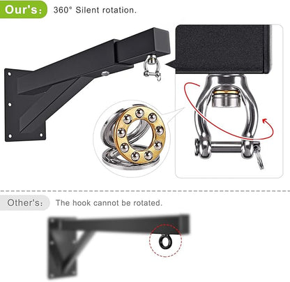 SELEWARE Wall Mount Heavy Bag Hanger Heavy Duty Punching Bag Hanger Adjustable Boxing Bag Bracket for Home Gym Indoor Outdoor Boxing, Muay Thai and MMA Training