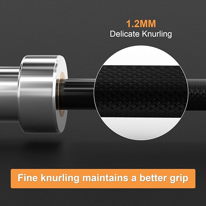 Olympic Barbell Weight Bar for Weightlifting 7ft/6ft/5ft for 500lbs/400lbs/330lbs Weight