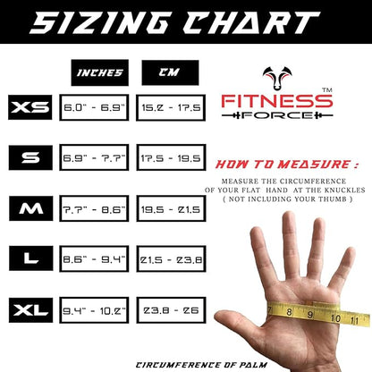 FITNESS FORCE Ventilated Gym Gloves for Men with Built-in Wrist Support for Workouts Weightlifting Gloves Workout Gloves for Women Exercise Fitness Gloves Perfect for Powerlifting, Cross Training