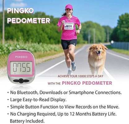 PINGKO Outdoor Multi-Function Portable Sport Pedometer Step/Distance/Calories/Counter