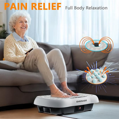 Vibration Plate Exercise Machine, Vibration Plateform for Lymphatic Drainage, Whole Body Workout Vibrate Fitness Board for Weight Loss Shaping Toning, Home Gym Equipment