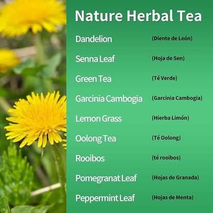 Te de Diente de Leon 30 Day Cleanse Dandelion Tea, Herbmood Natural Herbs Tea Bags para Perder Peso, 30Count (Pack of 2)