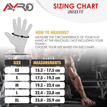 AYRO Ventilated Weightlifting Workout Gloves for Men & Women, Gym Gloves with Built-in Wrist Wraps for Men & Women-Best for Weightlifting, Gym Fitness, Hand Support & Cross Training
