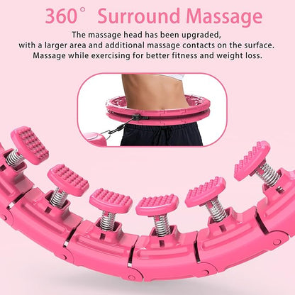 KABCON Infinity Weighted Exercise Hoop Plus Size Loss,65/62/60 Inch 2 in 1,with Weight