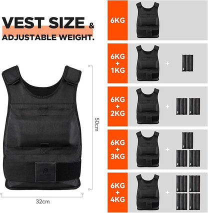 Weighted Vest for Men and Women with Reflective Stripes 10LB/15LB/20LB/13LB-22LB Adjustable Buckle Straps Weight Vests for Strength Training, Running, Fitness, Cardio, Weight Loss
