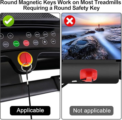 EEEKit Treadmill Safety Key Magnet Replacement, Universal Treadmill Emergency Stop Key for Image, Reebok, Epic, Golds Gym, Freemotion, Healthrider Running Machine