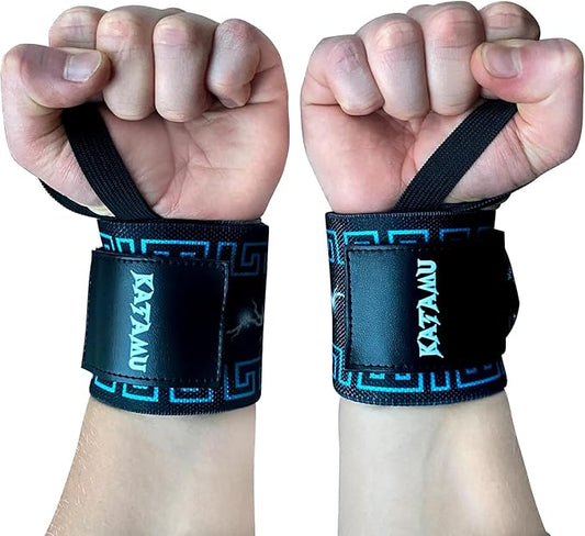 Katamu | Premium Wrist Straps | Wrist Support for Weighlifting, Powerlifting and Bodybuilding
