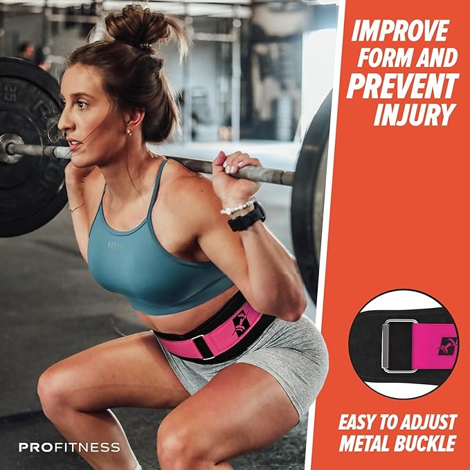 ProFitness Weight Lifting Belt for Women - 4''