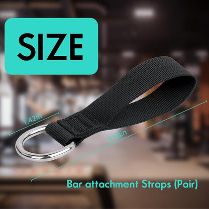 Bench Bar Attachment Straps Compatible with Bowflex Gyms for LAT/Bench Bar Attachment Straps (Pair)