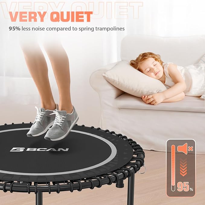BCAN 450/550 LBS Foldable Mini Trampoline 40"/48"/50" Fitness