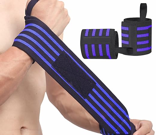 Wrist Wraps, 2 Pack Wrist Brace Wrist Straps for Weightlifting, Wrist Straps Lifting Straps Wrist Weights Carpal Tunnel Wrist Brace, Wrist Brace for Working Out Gym Accessories for Men (Blue B)