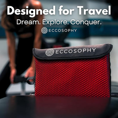 ECCOSOPHY Microfiber Gym Towel for Working Out - (40x20-Cherry)