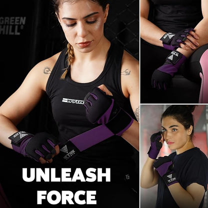 WYOX Gel Boxing Hand Wraps Inner Gloves for Men & Women, 80cm Quick Wrist Straps, Padded Knuckle Protection for Muay Thai Kickboxing, Hand Wraps for Boxing & Martial Arts