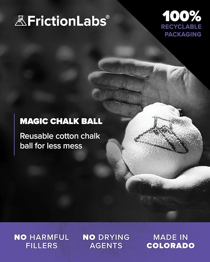 Friction Labs Magic Chalk Ball & Magic Chalk Ball PRO - Premium Gym Chalk in Refillable Sock - Non Toxic - Great for Climbing, Gymnastics, Weightlifting, Crossfit, Pool, Training