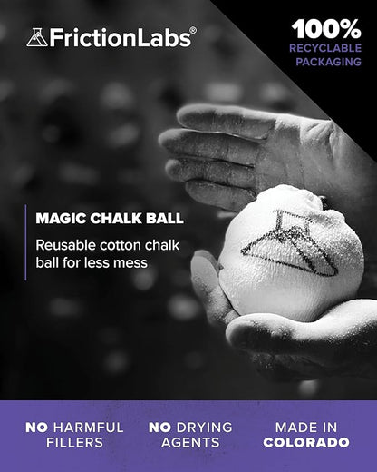 Friction Labs Magic Chalk Ball & Magic Chalk Ball PRO - Premium Gym Chalk in Refillable Sock - Non Toxic - Great for Climbing, Gymnastics, Weightlifting, Crossfit, Pool, Training