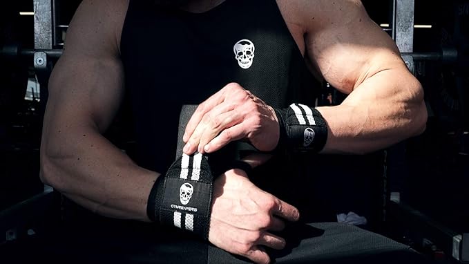 Gymreapers Weightlifting Wrist Wraps (IPF Approved) 18" Professional Quality Wrist Support with Heavy Duty Thumb Loop - Best Wrap for Powerlifting Competition, Strength Training, Bodybuilding