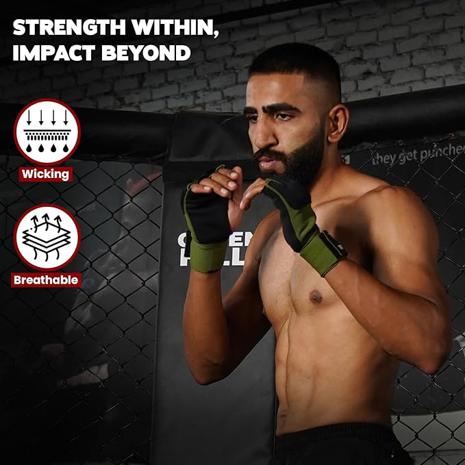 WYOX Gel Boxing Hand Wraps Inner Gloves for Men & Women, 80cm Quick Wrist Straps, Padded Knuckle Protection for Muay Thai Kickboxing, Hand Wraps for Boxing & Martial Arts